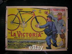 Affiche ancienne Cycles La victoria La poste/ Facteur