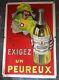 Affiche Ancienne Exigez Un Peureux Bar Bistrot Apéritif Henry Le Monnier 1925