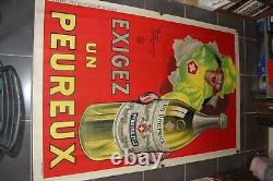 Affiche ancienne EXIGEZ UN PEUREUX Bar Bistrot Apéritif HENRY LE MONNIER 1925