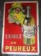 Affiche Ancienne Exigez Un Peureux Pastis Anis Bar Bistrot Apéritif 1925
