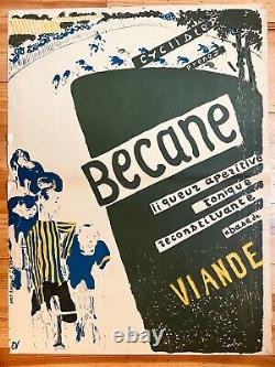 Affiche ancienne Edouard Vuillard Cyclistes, buvez bécane (1894)