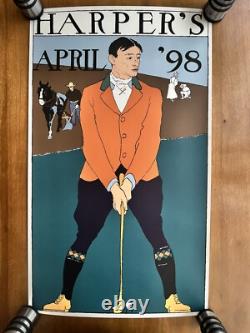 Affiche ancienne Harper's April'98 Tirage de 1999