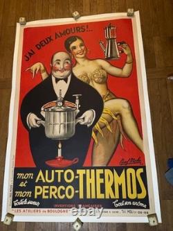 Affiche ancienne Josephine Baker j'ai deux amour litho entoilée Paul MOHR