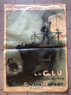 Affiche ancienne La glu Théâtre de l'opéra de Nice circa 1900/10