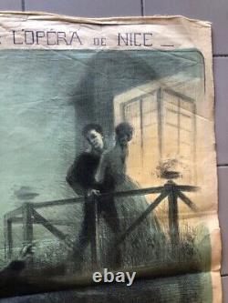 Affiche ancienne La glu Théâtre de l'opéra de Nice circa 1900/10