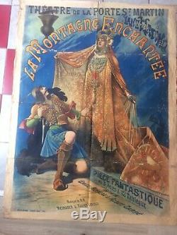 Affiche ancienne Lithographie XIX Alfred CHOUBRAC théatre Saint Martin PARIS