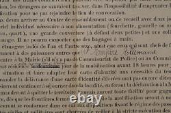 Affiche ancienne MILITARIA WWII Dispositions concernant les étrangers Allemand