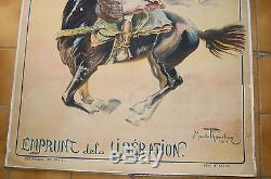 Affiche ancienne Maurice ROMBERG compagnie ALgèrienne 1918 entoilée