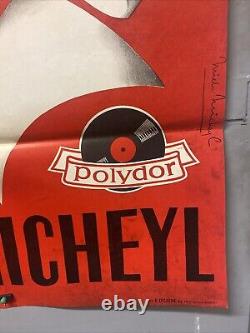 Affiche ancienne Mick Micheyl Polydor Disques Deligne 80 x 120cm