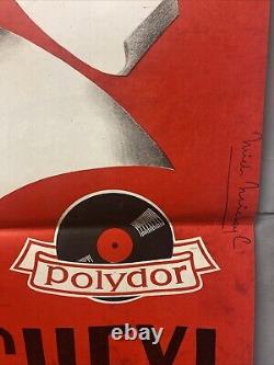 Affiche ancienne Mick Micheyl Polydor Disques Deligne 80 x 120cm