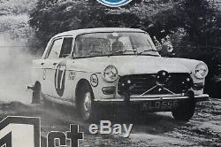 Affiche ancienne PEUGEOT 404 EAST AFRICAN SAFARI 1963 1968 pilotes Nowicki Cliff