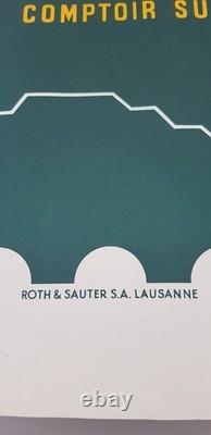 Affiche ancienne PHILATÉLIE LAUSANNE 1955