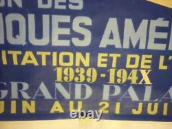 Affiche ancienne Paul Colin 1946 techniques Américaines 156 x 114 très rare