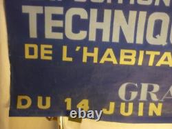 Affiche ancienne Paul Colin 1946 techniques Américaines 156 x 114 très rare
