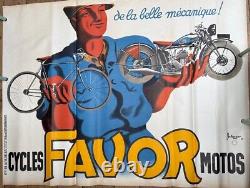 Affiche ancienne Rare Cycle Favor