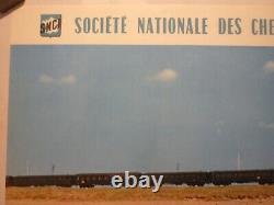 Affiche ancienne SNCF Bretagne Quiberon 1962