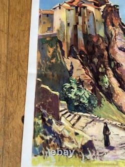 Affiche ancienne SNCF Corse Nonza