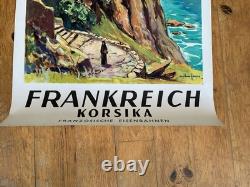 Affiche ancienne SNCF Corse Nonza