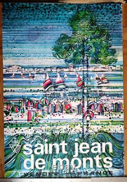 Affiche ancienne Saint jean de mont Vendée Années 70