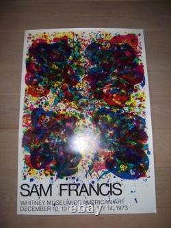 Affiche ancienne Sam Francis 1972 Whitney museum