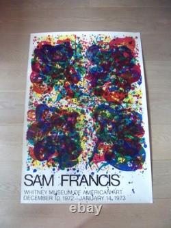 Affiche ancienne Sam Francis 1972 Whitney museum