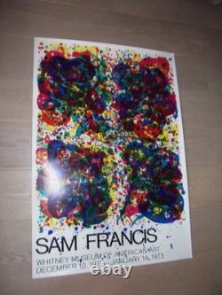 Affiche ancienne Sam Francis 1972 Whitney museum