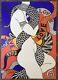 Affiche Ancienne Yves Saint Laurent Love 1973 Serpent Nu Féminin Arabesques