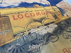 Affiche ancienne/affiche/Locomotive/Velo/Garage/Bourges