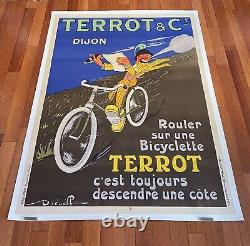 Affiche ancienne, affiche Terrot, vélo, vintage Posters
