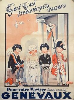 Affiche ancienne, affiche originale, vintage French posters, Mariage