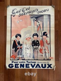 Affiche ancienne, affiche originale, vintage French posters, Mariage