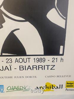 Affiche ancienne authentique GANT D'OR BIARRITZ 1989