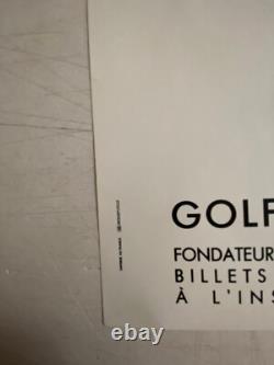 Affiche ancienne authentique GOLF Trophée LANCOME 1991 -par CESAR