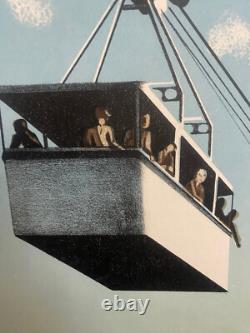 Affiche ancienne authentique entoilée Téléférique du BEOUT 58 x 38 cm