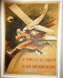 Affiche ancienne aviation 1924