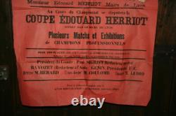 Affiche ancienne championnat de boxe Lyon 1918