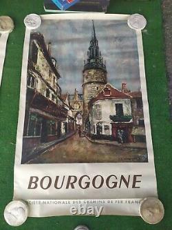 Affiche ancienne chemin de fer Bourgogne