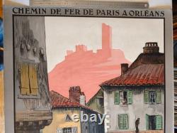 Affiche ancienne chemin de fer de l'état PO SAINT CERE LOT ALO
