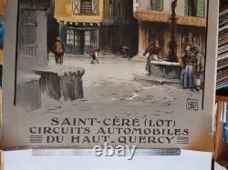 Affiche ancienne chemin de fer de l'état PO SAINT CERE LOT ALO