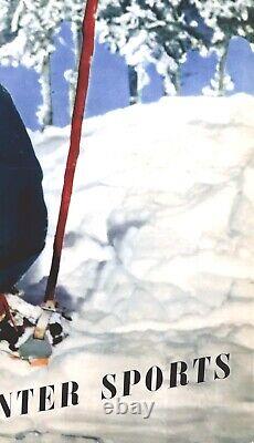 Affiche ancienne circa 1950 MACHATCHEK Philippe (photographe). Winter Sports