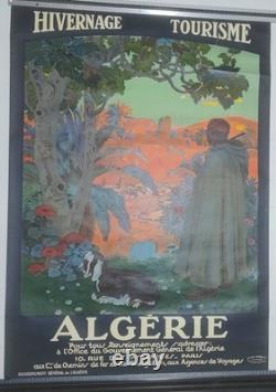 Affiche ancienne de voyage réalisée par Léon Carré en 1921, Algérie