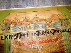 Affiche ancienne exposition à LYON 1914