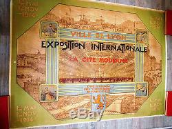 Affiche ancienne exposition à LYON 1914