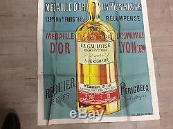 Affiche ancienne la gauloise liqueur 1.26m/0.82m