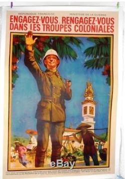 Affiche ancienne militaire & coloniale 1930