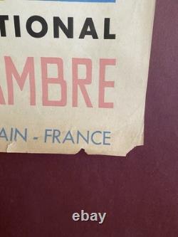 Affiche ancienne originale 1955 Divonne-les-Bains