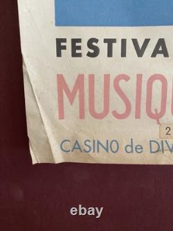 Affiche ancienne originale 1955 Divonne-les-Bains