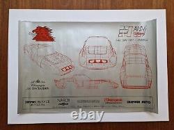 Affiche ancienne originale 25e Anniversaire Ferrari 250 GTO