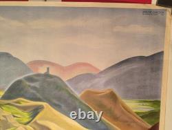Affiche ancienne originale Auvergne tourisme SNCF 1938 Giroud