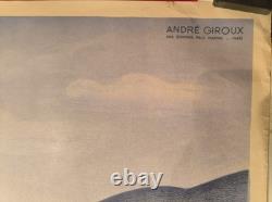 Affiche ancienne originale Auvergne tourisme SNCF 1938 Giroud